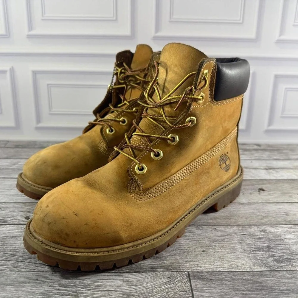 Timberland 6 inch Premium Waterproof Boots Mens US 7 Brown Leather
